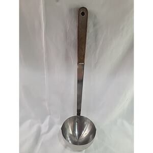 Robinson Stainless USA Ladle Wood Handle Soup Serving Kitchen Utensil VTG